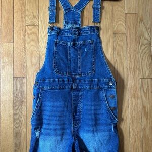 No Boundaries Light Blue Denim Overalls